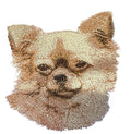 Chihuahua Dog Face (4" x 4") embroidered iron-on patch