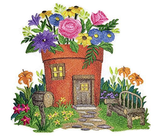 Colección de Hadas Mágicas personalizada y única [Casa de Jardín de Hadas] Parche Bordado para Planchar o Coser [7,46 x 6,92] [Hecho en EE. UU.]