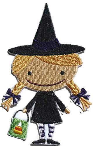 Parche bordado para planchar o coser "Feliz Halloween" [Boo Crew Witch], personalizado y único de BeyondVision [6,85 x 4,36] [Hecho en EE. UU.]