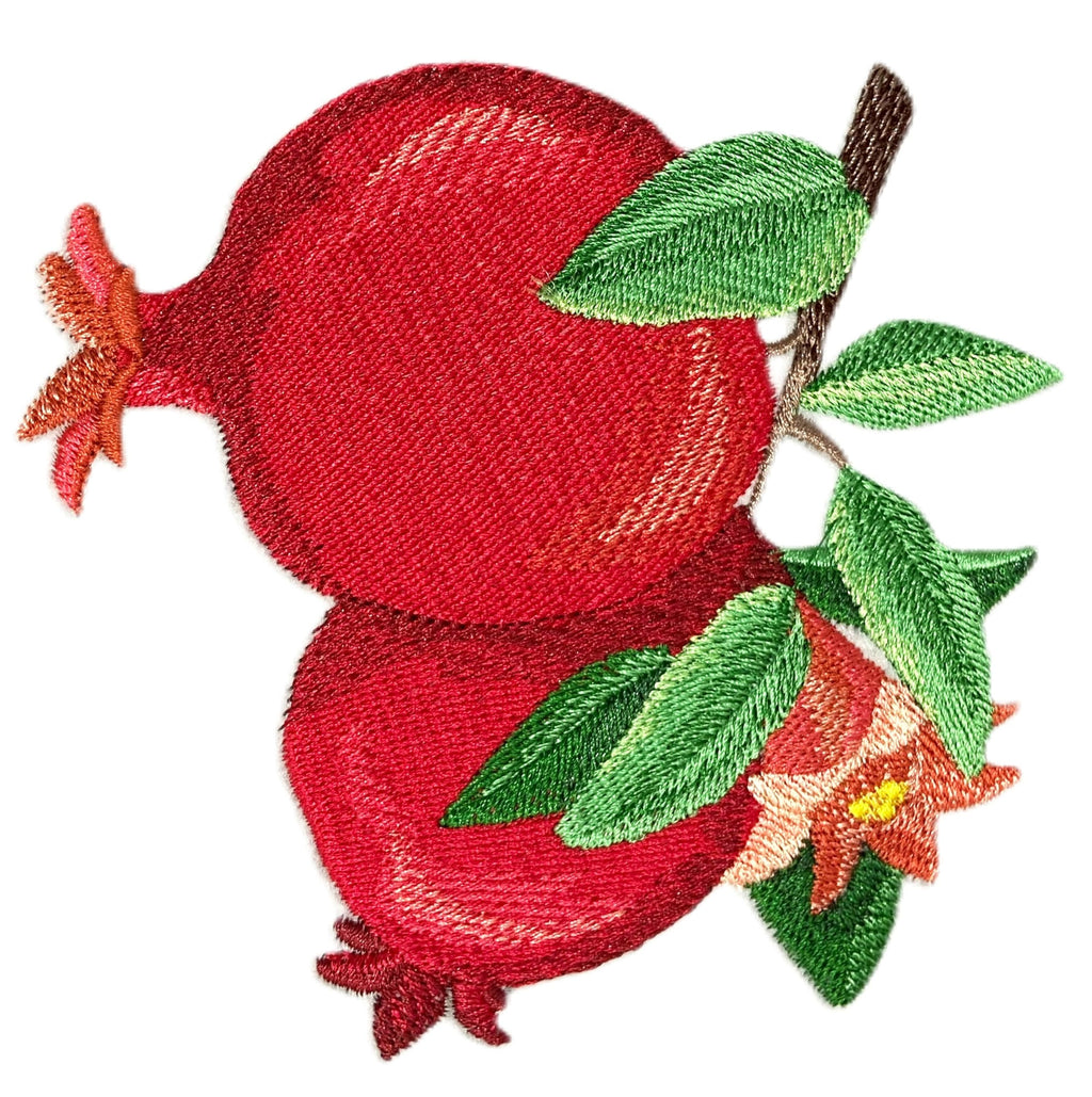 Parche bordado para planchar o coser con detalles de fruta de granada de Beyond Vision Custom Fruit [4,96" (ancho) x 4,89" (alto)]