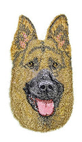 German Shepherd Dog Face (4" x 2.2") embroidered iron-on patch
