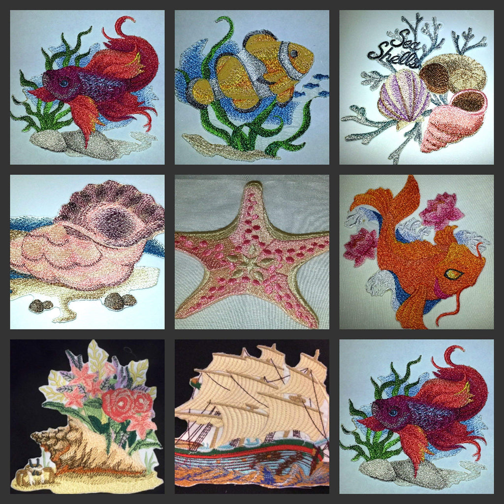 Nature's Bounty Beautiful Custom Fish Portraits [ Starfish ] Embroidered Iron On/Sew Patch (5.5" x 4.5") Made in USA