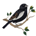 Beyond Vision Bird Colorado Lark Bunting Embroidery / (6.05" x 589") embroidered iron-on patch