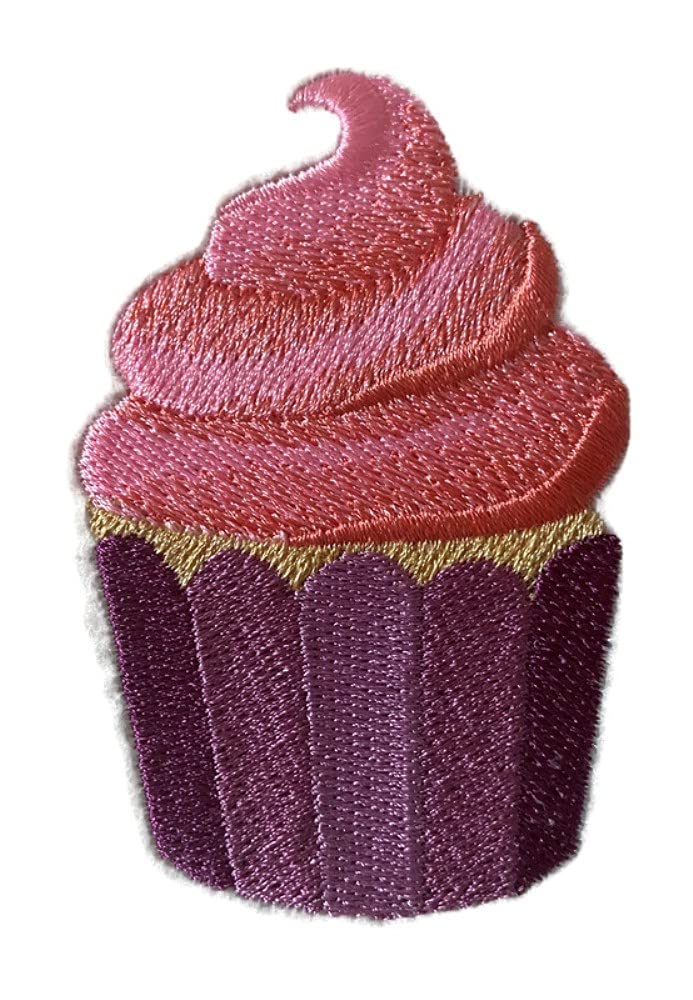 Parche bordado termoadhesivo "Naturaleza entretejida en hilos", "Dulce Cupcake", personalizado y único [3.1" y 2.1"] [Hecho en EE. UU.]