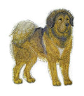 Tibetan Mastiff (5" x 4") embroidered iron-on patch