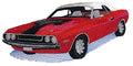 Dodge Challenger (6.52" x 3") embroidered iron-on patch