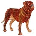 Dogue de Bordeaux (4.5" x 4") embroidered iron-on patch