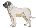 Bullmastiff (5" x 3.9") embroidered iron-on patch