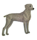 Weimaraner (5" x 4.8") embroidered iron-on patch