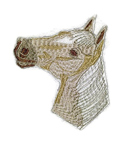 BeyondVision Custom and Unique Horse Face [Palomino Horse Face ] Embroidered Iron On/Sew Patch (3" x 3.5") Made in USA