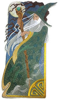 Magical Wizards Collection [ Windy Wizard ] / (5" x 10") [] embroidered iron-on patch