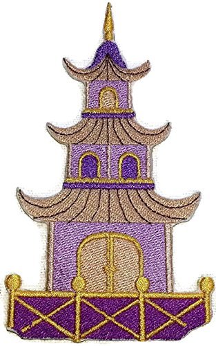 BeyondVision Amazing Custom [ Pagoda ] [Rich Japanese Culture and Tradition] Embroidered Iron On/Sew Patch (5.79" x 4.66") [Made in USA]