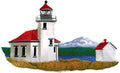 Point Robinson Lighthouse (9.43" x 5.85") embroidered iron-on patch