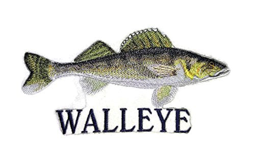 Nature's Magic Beautiful Custom Fish Portraits [ Walleye Fish with Name] Embroidered Iron On/Sew Patch (6.86" x 3.7") Made in USA