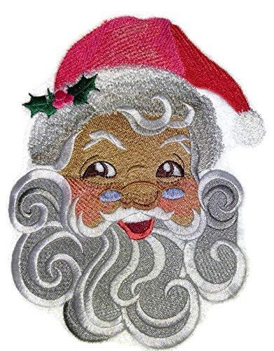 Merry Christmas [So-Sweet Santa Claus] Embroidered Iron on/Sew Patch (5.9" x 7") [Made in USA]