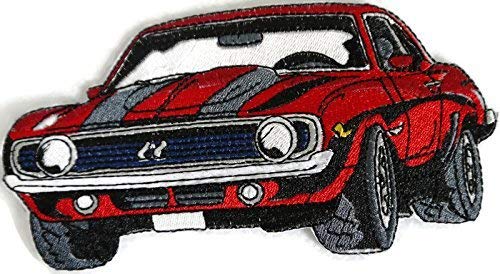 Classic Cars Collection [69 Camaro] [American Automobile History in Embroidery] Embroidered Iron On/Sew Patch (6" x 2.5") Made in USA