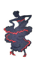 Let's Dance [Flamenco Silhouette] / (5.53" x 3.5") [] embroidered iron-on patch
