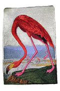 Nature Weaved in Threads, Birds Kingdom [Greater Flamingo] [] / (7.5" x 5.2") [] embroidered iron-on patch
