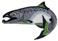 Salmon Fish (5" x 3.5") embroidered iron-on patch