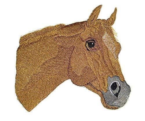 Custom and Unique Horse Face [Quarter Horse Face ] Embroidered Iron On/Sew Patch (6.3" x 6") Made in USA]