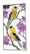 Goldfinch Panel (9.42" x 4.75") embroidered iron-on patch