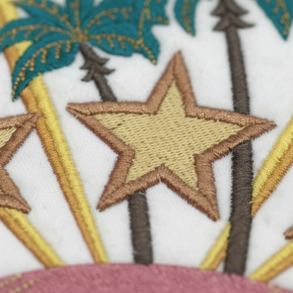 Extreme macro embroidery detail shot