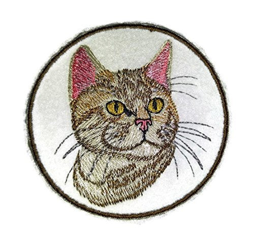 Impresionantes retratos de gatos personalizados [Cara de gato de Bengala] Parche bordado para planchar o coser [7,6 cm x 7,6 cm] Hecho en EE. UU.