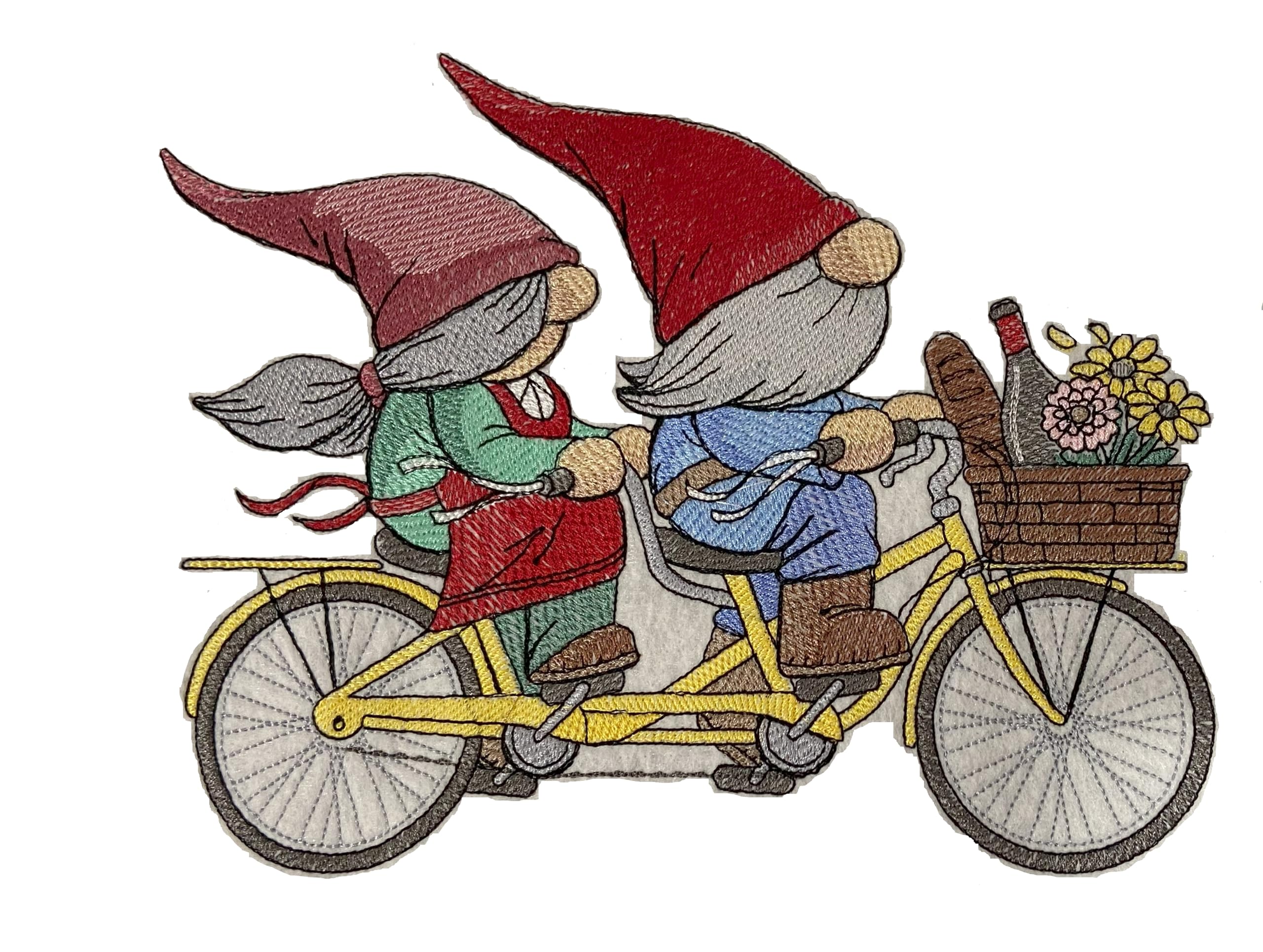 Parche bordado para planchar o coser de Gnomos de Aventuras en Bicicleta Personalizado Beyond Vision [21,76 cm de ancho x 17,3 cm]