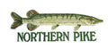 Northern Pike Fish with Name (6.86" x 2.61") embroidered iron-on patch