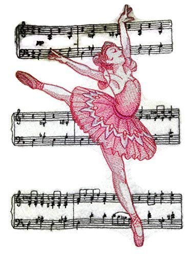 Let's Dance Custom and Unique Embroidered [Sugar Plum Fairy Ballerina] Embroidered Iron on/Sew patch (5.88" x 8.42") [Made in USA]