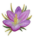 Garden's Best Delight [Crocus l ] / (3.5" x 4") [] embroidered iron-on patch