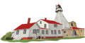 Whitefish Point Lighthouse (10.99" x 6.9") embroidered iron-on patch