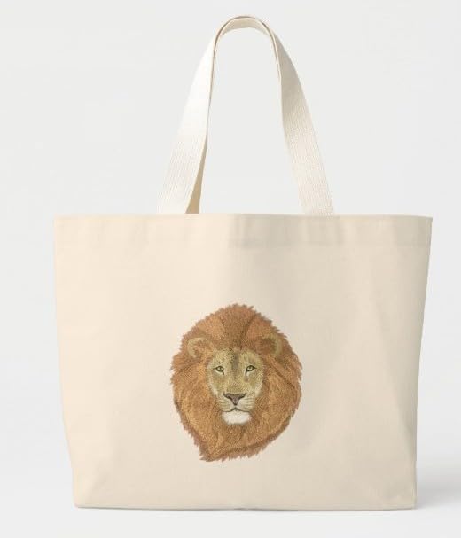 Nature Weaved in Threads, Amazing Animal Kingdom [ Brushed Lion] [Custom and Unique] Embroidered Iron on/Sew Patch (6.45" x 7.8")