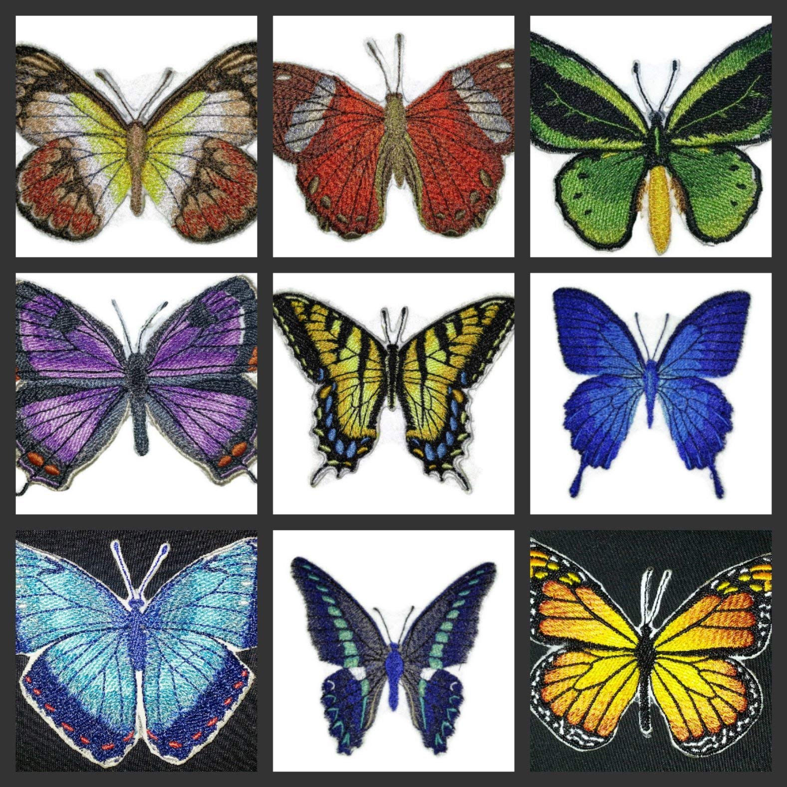 Custom and Unique Amazing Colorful Butterflies [Scarlet Jezebel ] Embroidered Iron On/Sew Patch (3.72" x 2.89") Made in USA]