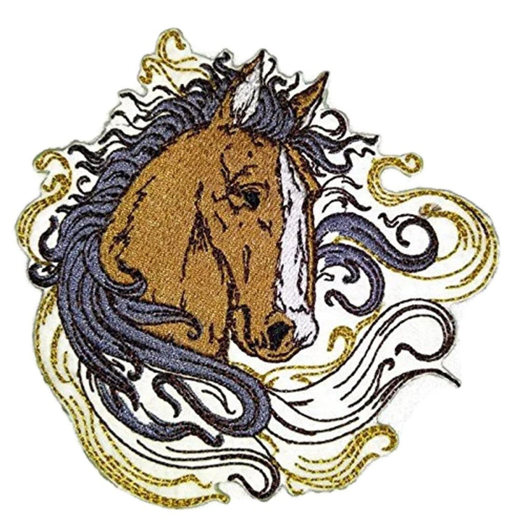 Parche bordado para planchar o coser, personalizado y único, Spirit of Horse [Spirit of Stallion n.° 7] de 5" x 5"