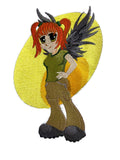 Juniper Fairy (5.2" x 7.8") embroidered iron-on patch
