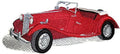 1952 MG TD (6" x 3") embroidered iron-on patch