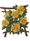 Japanese Jasmine (5.84" x 6.16") embroidered iron-on patch