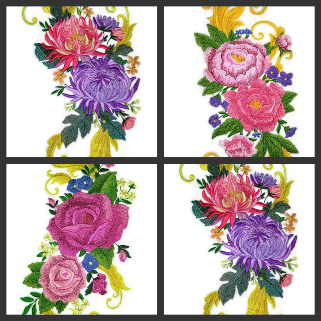 Custom and Unique Garden's Best Delight Flower [ Foxgloves with Flourish ] Embroidered Iron on/Sew Patch (7.15" x 7.79") [Made in USA]