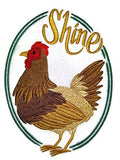 BeyondVision Nature Weaved in Threads, Rooster [Rise and Shine Hen ] [] / (6.54" x 4.85") [] embroidered iron-on patch