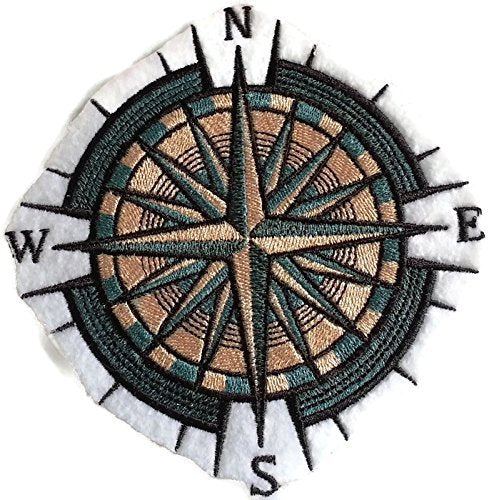 Ocean Calling Custom and Unique [ Mariner's Compass ] Embroidered Iron On/Sew Patch (5" x 5.16") Made in USA