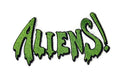 Classic Word Aliens (4.99" x 2.86") embroidered iron-on patch