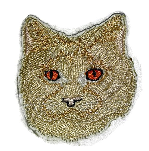 Amazing Custom Cat Portraits [Shorthair Tabby Cat Face ] Embroidered Iron On/Sew Patch (3" x 3") Made in USA]