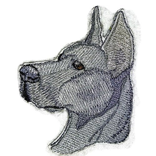 Amazing [Great Dane Dog Face ] Embroidery Iron On/Sew Patch (4" x 3.2")[Made in USA]