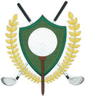 Happy Father's Day Gift [Golf Crest] / (6.61" x 7.79") [] embroidered iron-on patch