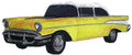 1957 Chevy (9.25" x 3.86") embroidered iron-on patch