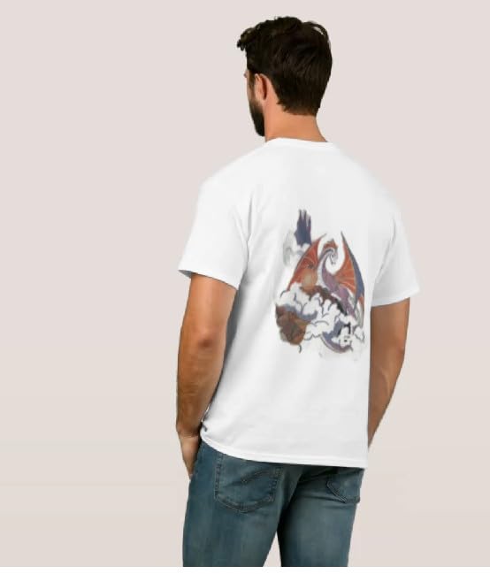 Parche bordado personalizado de dragón de nube para planchar o coser [24,5 x 28 cm] [Hecho en EE. UU.]