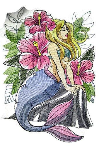 Custom Legendary Mythical Unique Mermaid [Mermaid Splendor] Embroidery Iron On/Sew Patch (6.9" x 9.53")[Made in USA]