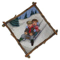 BeyondVision Winter Bonanza [ Winter Sledding Diamond ] / (7" x 7") [] embroidered iron-on patch