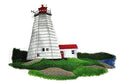 Swallowtail Lighthouse (7.99" x 5.89") embroidered iron-on patch